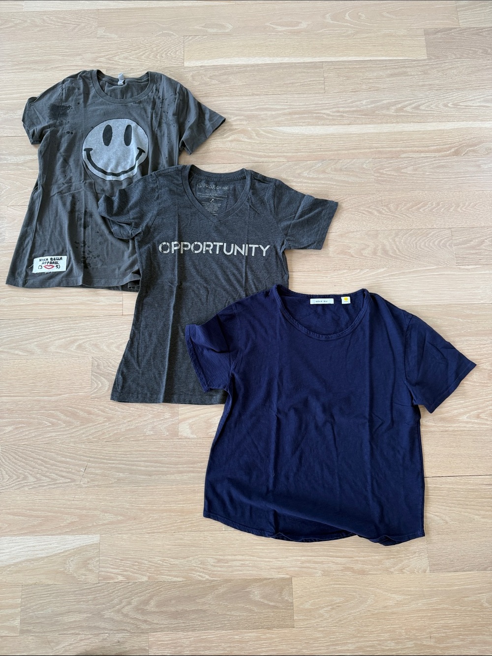 Mixed Women’s  Tee Pack - Gray & Navy Short Sleeve Shirts